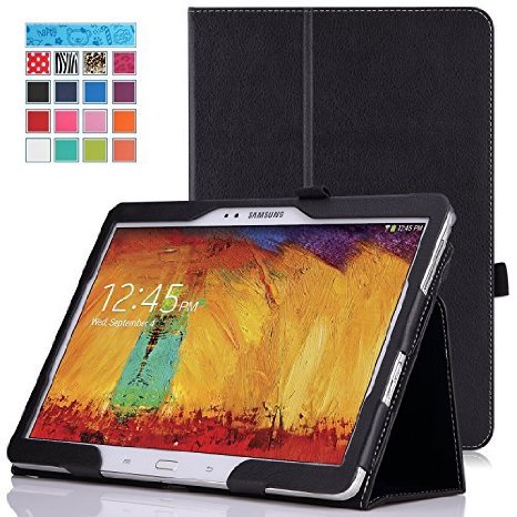 MoKo Samsung Galaxy Note 101 2014 Edition Case - Slim Folding Cover Case for Note 101 Inch 2014 Edition and Tab Pro 101 Tablet BLACK With Smart Cover Auto Wake  Sleep