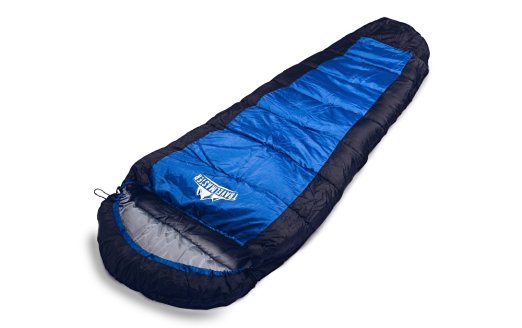 TravelMaster® 3-4 Season Mummy Sleeping Bag - 300GSM Premium Quality with 210T Water-Resistant Ripstop Shell for Maximum Comfort and Rip Protection - Perfect for Camping, Hiking and Other Use All-Year-Round - Drawstring Hood for Extra Warmth - Includes Compression Bag for Compact Carry