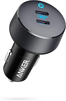 Anker USB C Car Charger, 40W 2-Port PowerIQ 3.0 Type C Car Adapter, PowerDrive III Duo with Power Delivery for iPhone12/12 Pro/11/11 Pro/11 Pro Max/XR/Xs/Max/X, Galaxy S10/S9, Pixel, iPad Pro and More