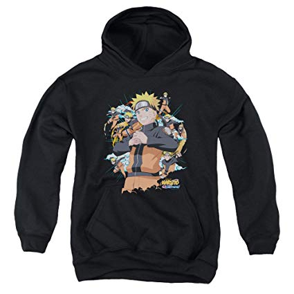 Trevco Naruto Shippuden Shadow Clone Unisex Youth Pull-Over Hoodie for Boys and Girls