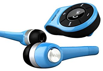 NoiseHush Bluetooth Dongle Stereo Headset, Hands-Free Calls & Audio Streaming Adapter/Receiver, Turn Your Wired Headset into Wireless Devices. Ideal for iPhone 7/7 Plus. No Jack? No Problem! (Blue)