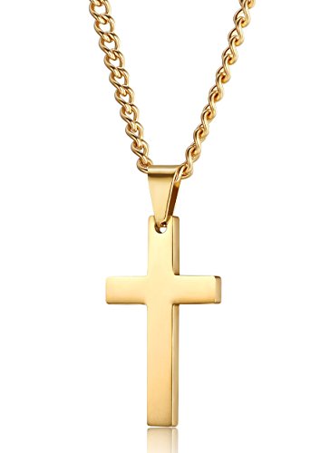 Jstyle Jewelry Mens Cross Necklace for Men Women Stainless Steel Pendant 22 24 Inch