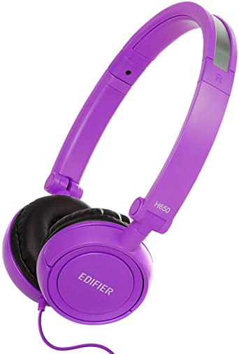 Edifier H650 Headphones - Hi-Fi On-Ear Foldable Noise-Isolating Stereo Headphone, Ultralight and Tri-fold Portable - Purple/Violet