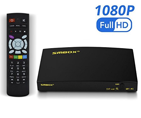 1080P Full HD Satellite Receiver TV Box -SMBOX SM9 with All FTA Channels, Support HDMI Scart USB PVR TIMESHIFT IPTV Ethernet Built - in WiFi Free to Air Freesat Set Top Box