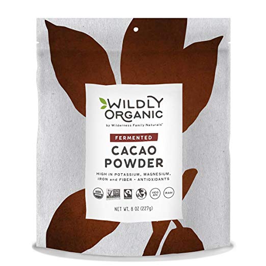 Wildly Organic Fair Trade Certified Organic Cacao - The Best Tasting & Smoothest Cacao Powder From Premium Beans, Raw - 8 Ounces