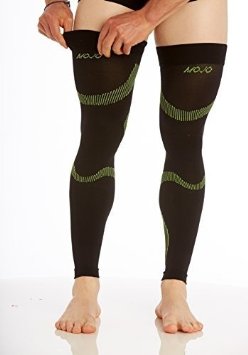 MoJo Sports Recovery Compression Thigh Sleeve Medium Black Green