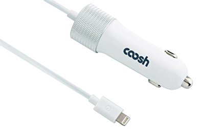 Coosh Mfi-Certified Rapid Heavy-Duty Car Charger with Lightning Head