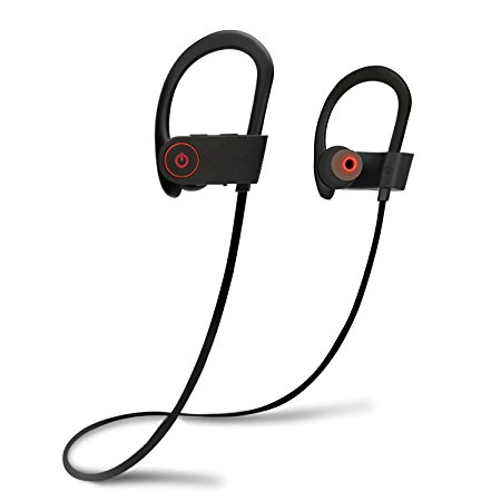 Bluetooth V4.1 Wireless Earphones Sport Stereo Earbud IPX4 Sweatproof In-ear Headset with Mic Noise Reduction for iPhone iPad Samsung and Android Phones