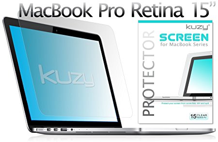 Kuzy - Clear Retina 15-inch Screen Protector Film for Apple MacBook Pro 15.4" with Retina Display (Model: A1398) - Clear