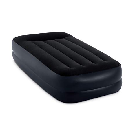 Intex Dura-Beam Standard Series Pillow Rest Raised Airbed w/Built-in Pillow & Internal Electric Pump, Bed Height 16.5""