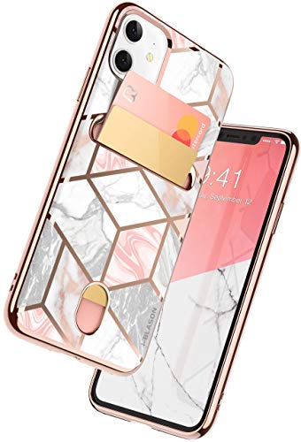 i-Blason Cosmo Wallet Slim Designer Wallet Case for Apple iPhone 11 (2019), Marble, 6.1"