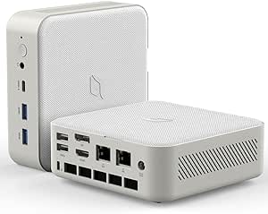 CyberGeek Mini Desktop Computers Windows 11 Pro, AMD Ryzen 7 5700U, 64GB DDR4 RAM 1TB PCIe SSD, Mini PC Supports 4K Triple Display/BT5.0/HDMI DP Type C for Business/Home/Office, White (Renewed)