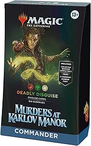 Magic: The Gathering Murders at Karlov Manor Commander Deck - Deadly Disguise (100-Card Deck, 2-Card Collector Booster Sample Pack   Accessories)