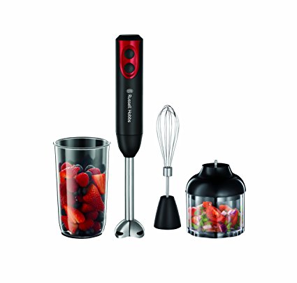 Russell Hobbs 18980 Desire 3-in-1 Hand Blender, 400 W - Black and Red