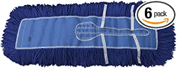 36" Dust Mops | Blue Closed-Loop Industrial Style - 6 Pack