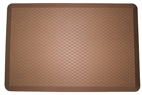 ComfortElite Anti Fatigue Mat - Brown | 24 x 36 x 3/4 inch | Engineered in USA Specifically For Long Time Standing Comfort | Luxury Floor Mat for Office Standup Desk, Kitchen