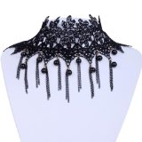 Hip Mall Lace Victorian Tassel Pendants Choker Collar Necklace Steampunk