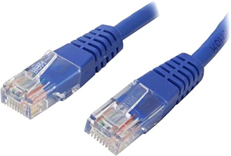 StarTech.com Cat5e Ethernet Cable - 5 ft - Blue - Patch Cable - Molded Cat5e Cable - Short Network Cable - Ethernet Cord - Cat 5e Cable - 5ft (M45PATCH5BL)