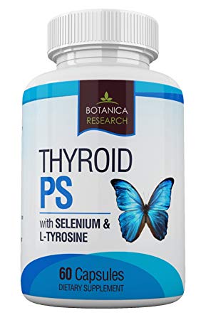 Thyroid Support Complex Supplement: Premium All Natural Glandular System Complex: Support Focus, Concentration, Weight Loss PS Hormone Balance Energy, Boost Metabolism - 60 Vegetarian Vitamin Capsules