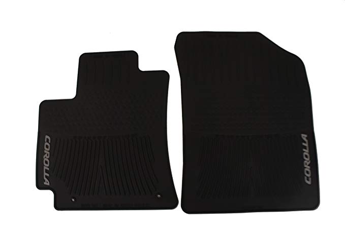 Genuine Toyota Accessories PT908-0200W-02 Front All-Weather Floor Mat - (Black), Set of 2