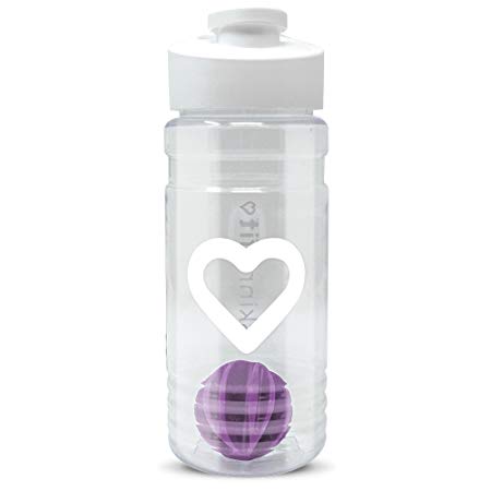 SkinnyFit Shaker Bottle 20oz. BPA Free with Mixing Ball, Leak Proof Cup for Gym, Sports, Ideal for Mixing Protein Shakes