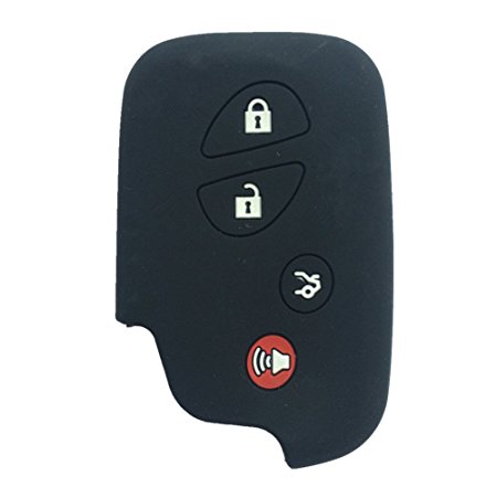Black Key Fob Case Cover Jacket Keyless Remote Smart Key Fob Skin Clicker Case Skin Cover for Lexus GS430 GS300 IS350 IS250