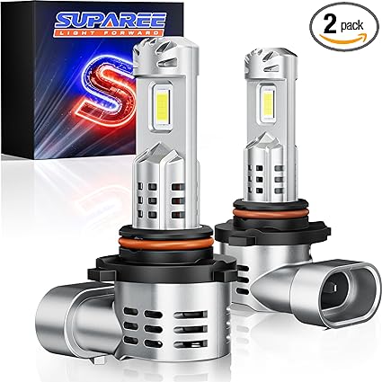 SUPAREE 9006 LED Bulbs for High and Low Beam, 2024 Newest 30000LM +1000% Brightness, Diamond White 6500K, Plug and Play 1:1 Mini Size, Canbus Ready, 9006 HB4 LED Fog Light Bulbs, Pack of 2