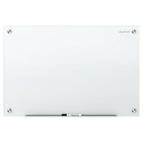 Quartet Glass Dry Erase Board, Whiteboard / White Board, 96" x 48", White Surface, Frameless, Infinity (G9648NMW)