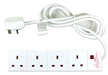 Eurosonic 2m 4-Gang Surge Protected Extension Lead