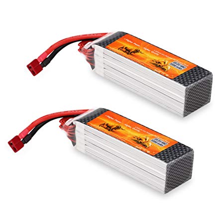 TOOGOO(R) 2X Rechargeable 3300mAh 22.2V 45C 6S LiPo Battery Pack for RC Car Truck Airplane