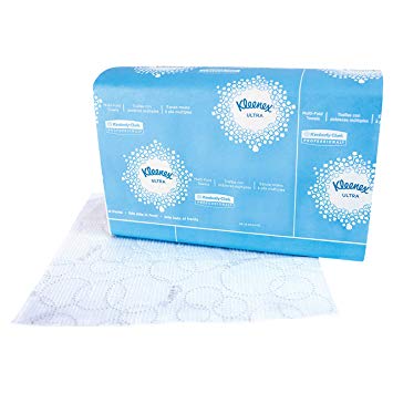 Kleenex 43752 Ultra Soft Multi-Fold Towels, 2Ply, White, 9 1/4x9 1/2, 150 per Pack (Case of 16 Packs)