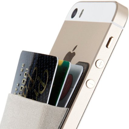 Card Holder, Sinjimoru Stick-on Wallet functioning as iPhone Wallet Case, iPhone case with a card holder, Credit Card Wallet, Card Case and Money Clip. For Android, too. Sinji Pouch Basic 2, Grey