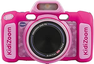 VTech KidiZoom Duo FX, Kids Camera with Colour Screen, 8MP, Photos, Selfies & Videos, AR Filters, 20 games, 75 photo & video effects, filters & frames, for Infants aged 3, 4, 5, 6, 7   years, Pink