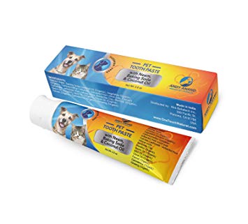 Andy Anand Organic Enzymatic Fluoride & Xylitol Free Herbal Toothpaste for Pets Fights Bad Breath with Guarantee of no Upset Stomach with Coconut Oil, Neem, Clove Even Humans can Share