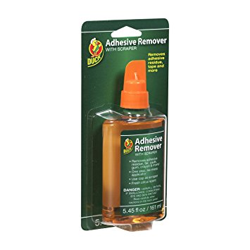 Duck Brand 527263 Adhesive Remover 5.45-Ounce Bottle with Scraper Cap