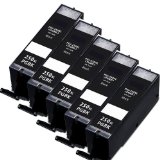HI-VISION 5 Pack Compatible Canon PGI-250XL PGI 250 Large Black Ink Cartridge Replacement for PIXMA MG6320MG5420iP7220MX922MX722 printers