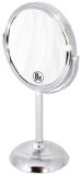 Decobros 6-inch Tabletop Two-Sided Swivel Vanity Mirror with 8x Magnification 11-inch Height Chrome Finish