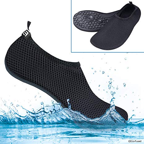 Water Socks or Shoes for Women - Extra Comfort - Protects Against Sand, Cold/Hot Water, UV, Rocks/Pebbles - Easy Fit Footwear for Swimming