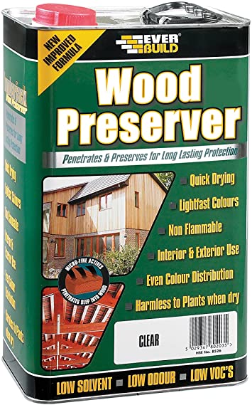 Everbuild EVBLJCR05 Wood Preserver Clear 5 Litre