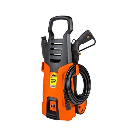 Armor All 1600-PSI 1.3-GPM Electric Pressure Washer with Detergent Foamer, Onboard Pockets and Included Variable Spray Nozzle, All Metal Hose Connection for Longer Life and Durability