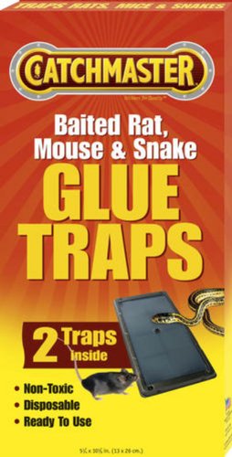 Catchmaster 402 Baited Rat, Mouse and Snake Glue Traps Professional Strength (3 Pack)