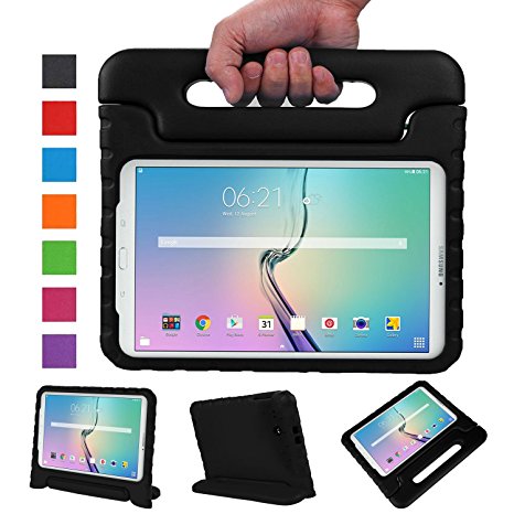 Color Our Life Samsung Galaxy Tab E 9.6 Kiddie Case-Shock Proof Light Weight Convertible Handle Stand Cover for Samsung Galaxy Tab E 9.6 Inch Tablet, Black