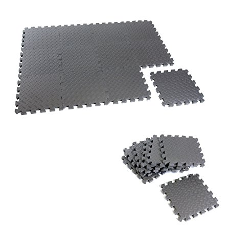 Cap Barbell Equipment Mat 12-Piece Puzzle Mat (12 X 12 X 1/2-Inch)