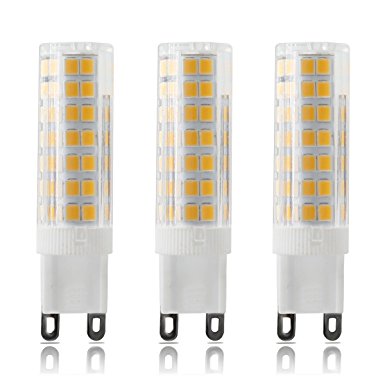 G9 Bulb, Dimmable New(88-LEDs) G9 LED Corn Light Bulbs, AC100-120V G9 Bi-pin base ,6W Warm White 60W Halogen Equivalent, Interior lighting (Pack of 3)
