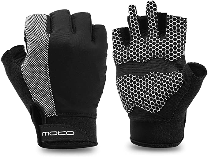 MoKo Workout Gloves for Women Men, Breathable Exercise Gloves Wrist Support Full Palm Protection Extra Grip Gloves for Weight Lifting, Pull Up, Cycling, Gym Workout