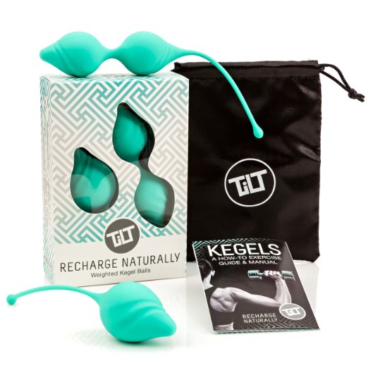Tilt Health Care  Ultimate Kegel Exercise Kit and Manual for Women - Medical Silicone Pelvic Floor Weight Set - For Bladder Control and Pelvic Floor Exercises