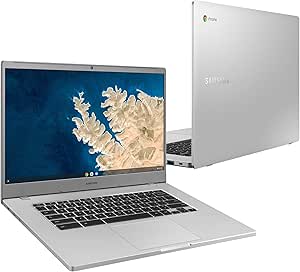 Samsung Chromebook 4  15.6" Inch Full-HD Display Laptop 64GB (Intel Celeron N4000, 4GB RAM, 64 GB eMMC, Chrome OS), (UK Version)