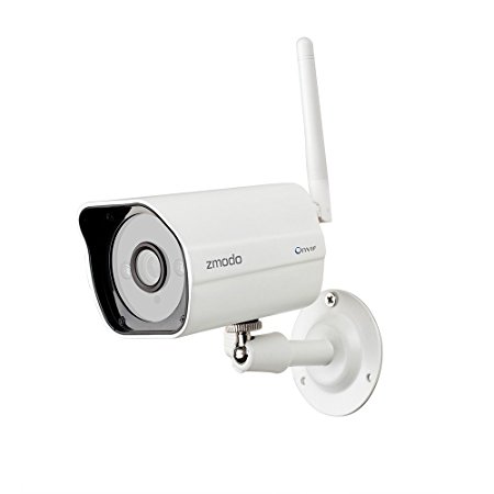 Zmodo ZM-W0007 720p HD Wireless Outdoor IP/Network, Plug/Play, Video Monitoring Camera (White)