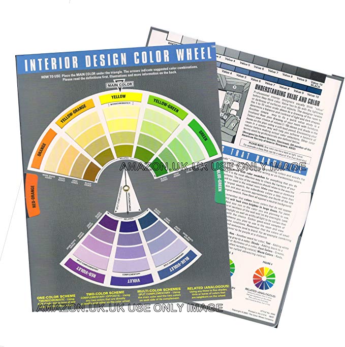 Interior Design Colour Wheel - Helps with Colour Scheme from One to Multi-Colour
