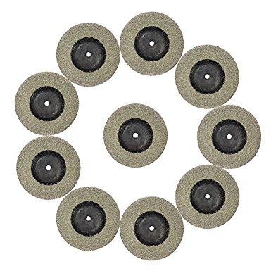 Diamond Grinding/Cutting Wheel, 50mm 1.9 inch (10pcs Discs 2shank), Blade Wheel Disc Rotary Tool for Dremel